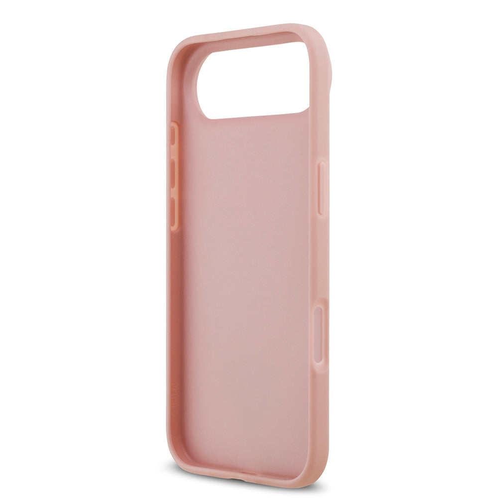 Apple iPhone 17 Air Kılıf Guess Orjinal Lisanslı Taşlı Arka Yüzey Üçgen Logolu Kapak Pembe