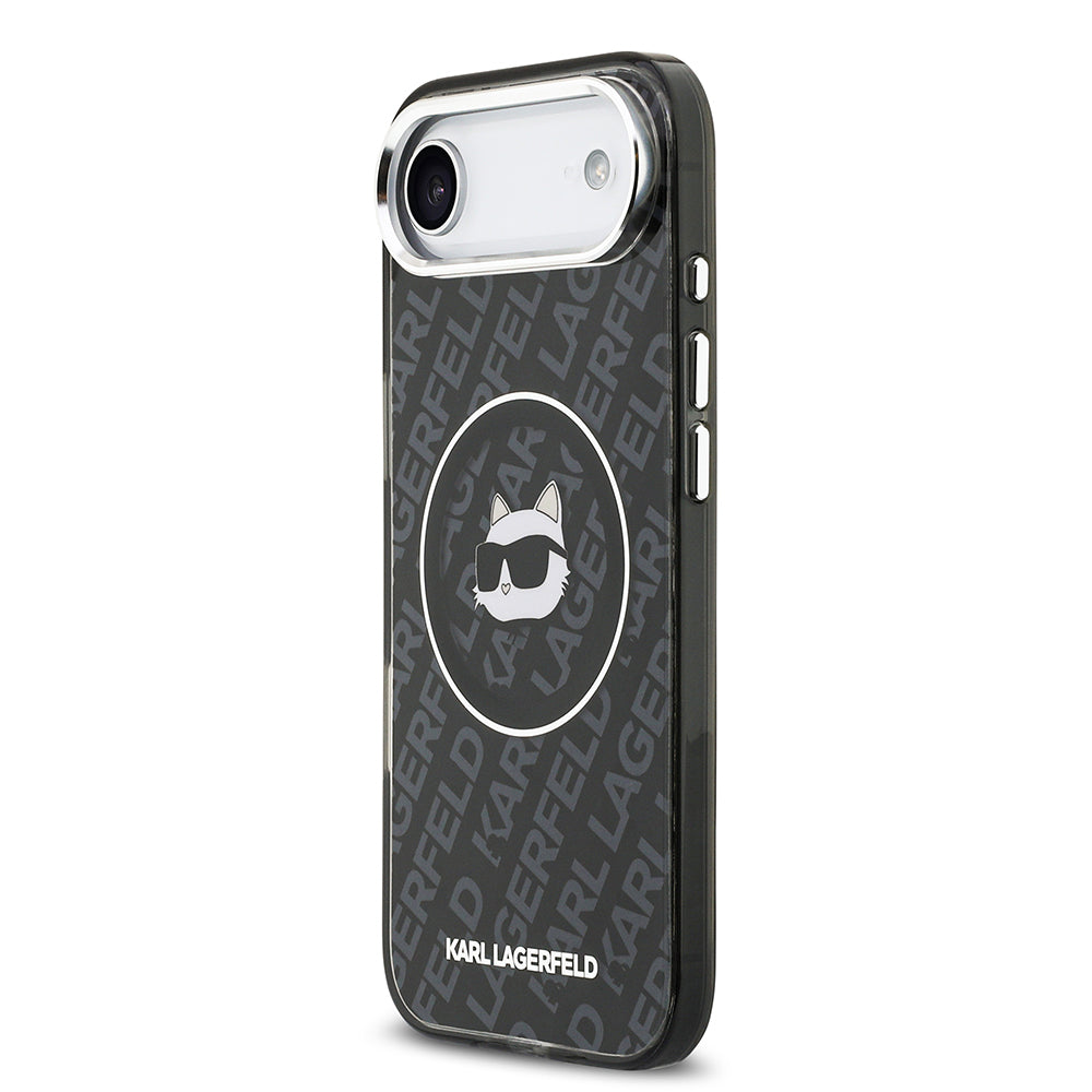 Apple iPhone 17 Air Kılıf Karl Lagerfeld Orjinal Lisanslı IML Baskılı Choupette Heads Kapak Siyah