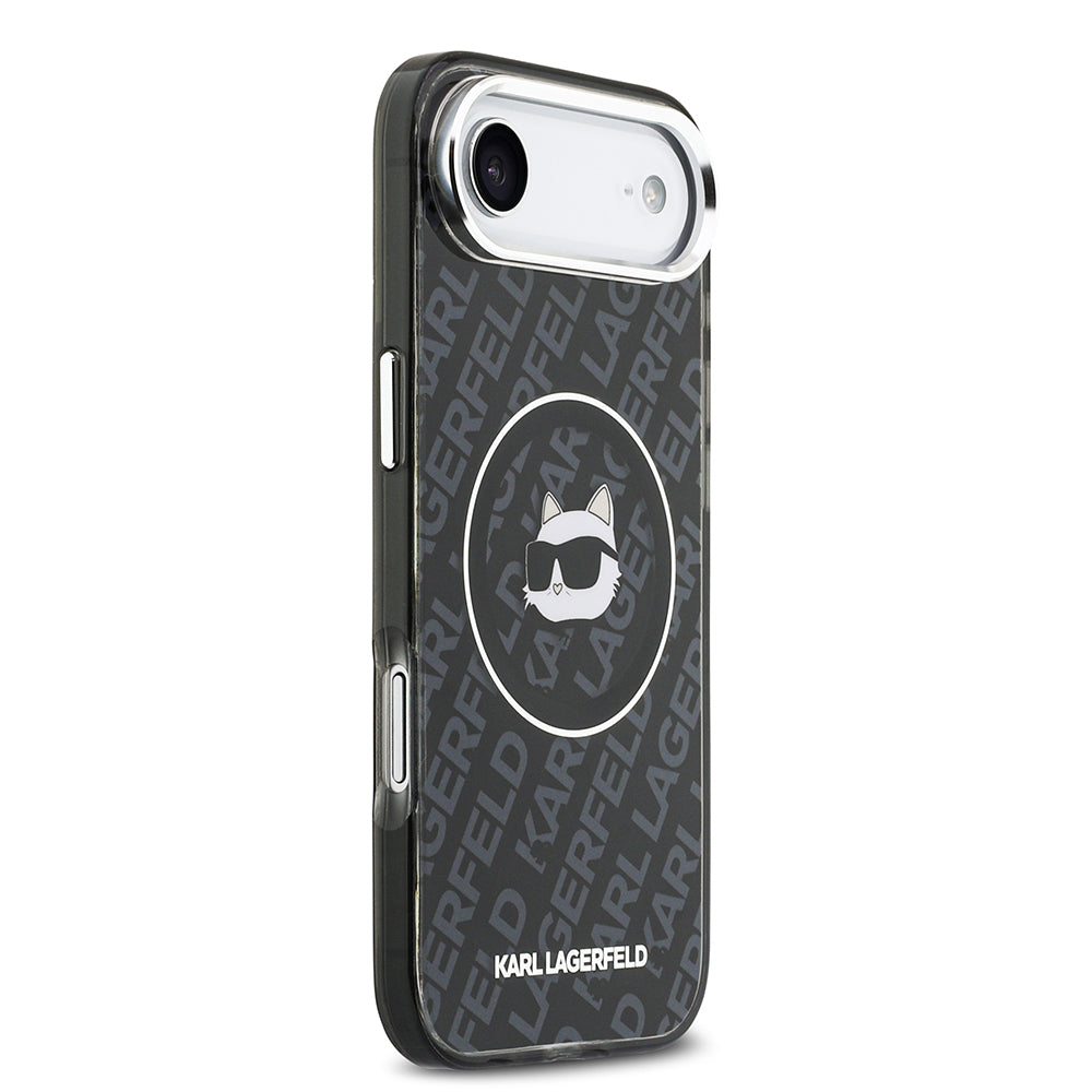 Apple iPhone 17 Air Kılıf Karl Lagerfeld Orjinal Lisanslı IML Baskılı Choupette Heads Kapak Siyah