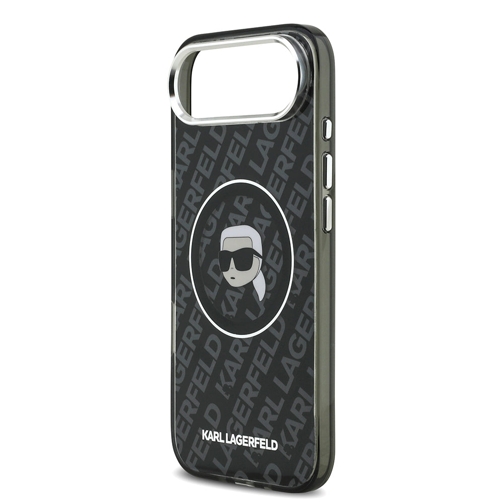 Apple iPhone 17 Air Kılıf Karl Lagerfeld Orjinal Lisanslı IML Baskılı KL Heads Kapak Siyah