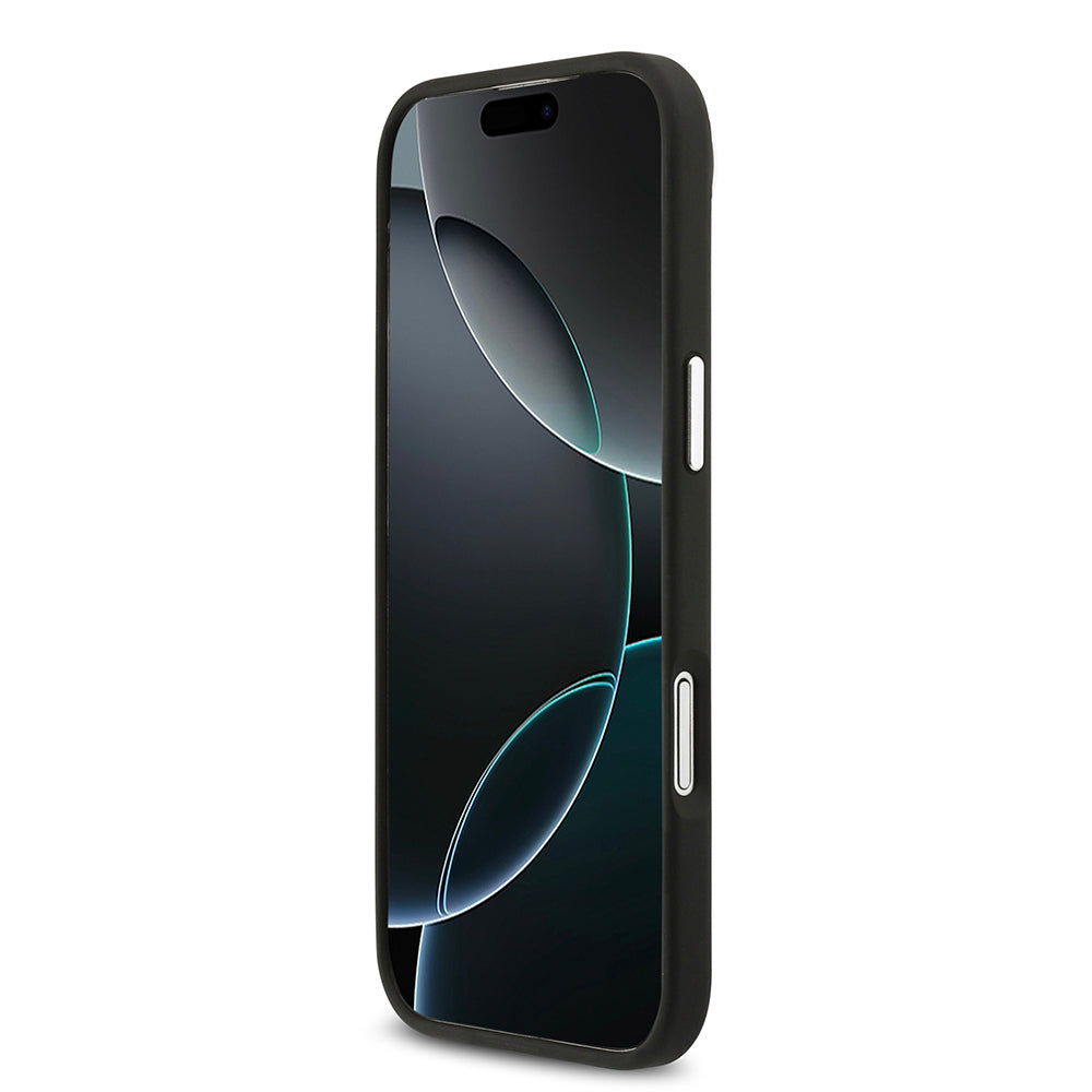 Apple iPhone 17 Air Kılıf Karl Lagerfeld Orjinal Lisanslı Metal Logolu K&C Heads Pin Kapak Siyah