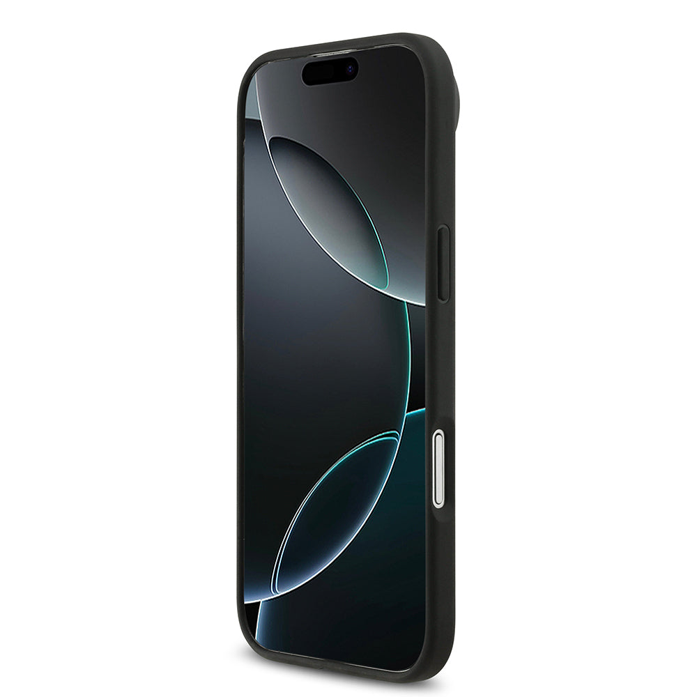 Apple iPhone 17 Air Kılıf Lacoste Orjinal Lisanslı M-safe Şarj Özellikli PU Pike Desenli Metal Logolu Kartlıklı Kapak Lacivert