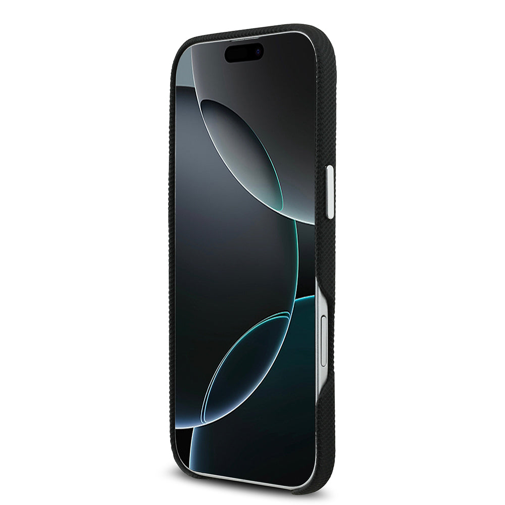Apple iPhone 17 Air Kılıf Lacoste Orjinal Lisanslı M-Safe Şarj Özellikli PVC Pike Desenli Arka Yüzey İkonik Timsah Dokuma Logolu Kapak Lacivert
