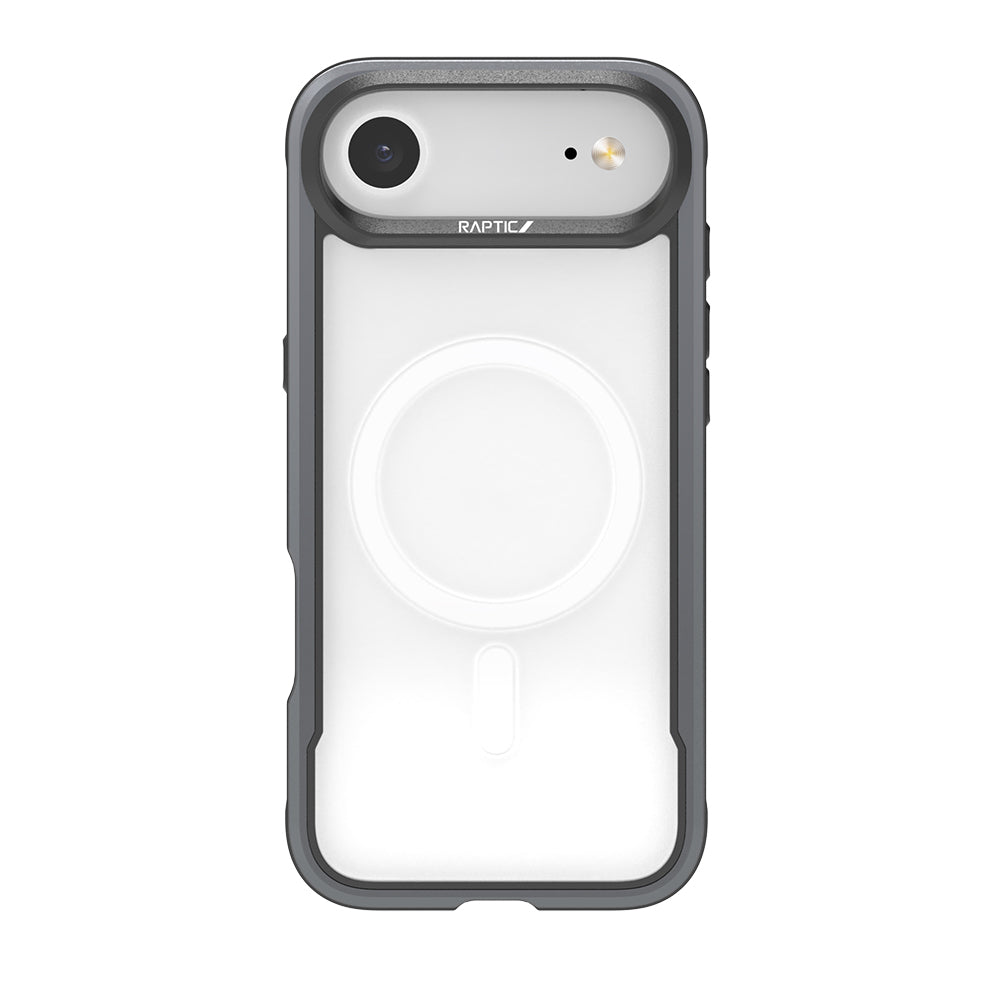 Apple iPhone 17 Air Kılıf M-safe Şarj Özellikli Airbagli Raptic Shield Serisi Şeffaf Arka Yüzey Kapak Siyah