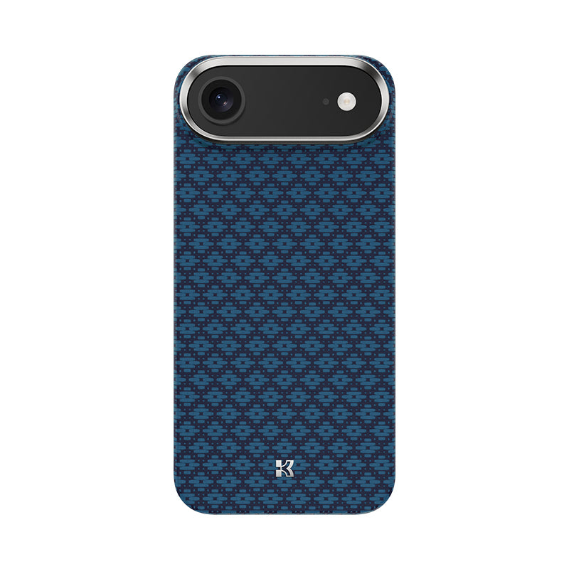 Apple iPhone 17 Air Kılıf M-Safe Şarj Özellikli Benks ArmorAir ArmorGrid Serisi Kevlar Kapak Mavi