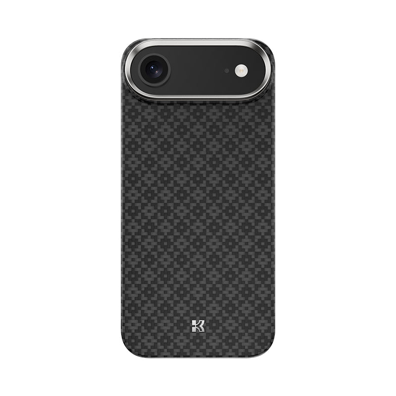 Apple iPhone 17 Air Kılıf M-Safe Şarj Özellikli Benks ArmorAir ArmorGrid Serisi Kevlar Kapak Siyah