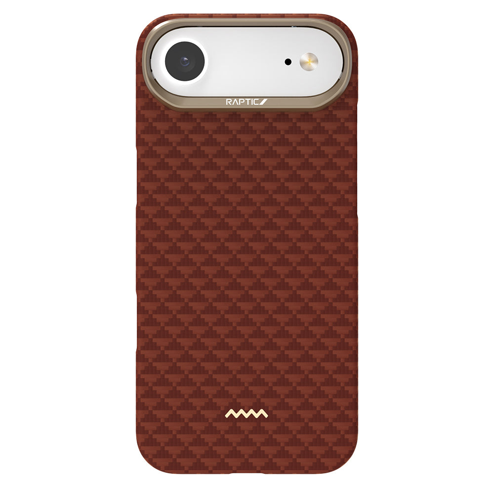 Apple iPhone 17 Air Kılıf M-safe Şarj Özellikli Raptic Aramid Skin Origin Serisi Kapak Kırmızı