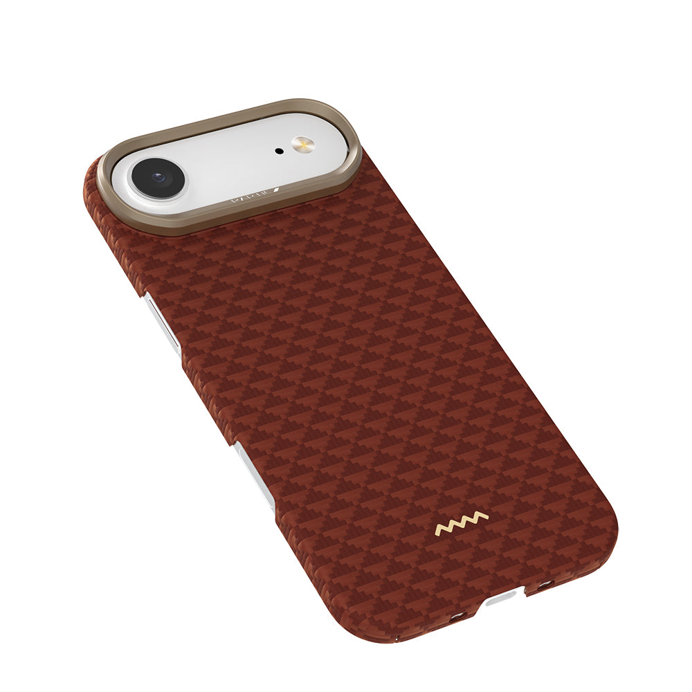 Apple iPhone 17 Air Kılıf M-safe Şarj Özellikli Raptic Aramid Skin Origin Serisi Kapak Kırmızı
