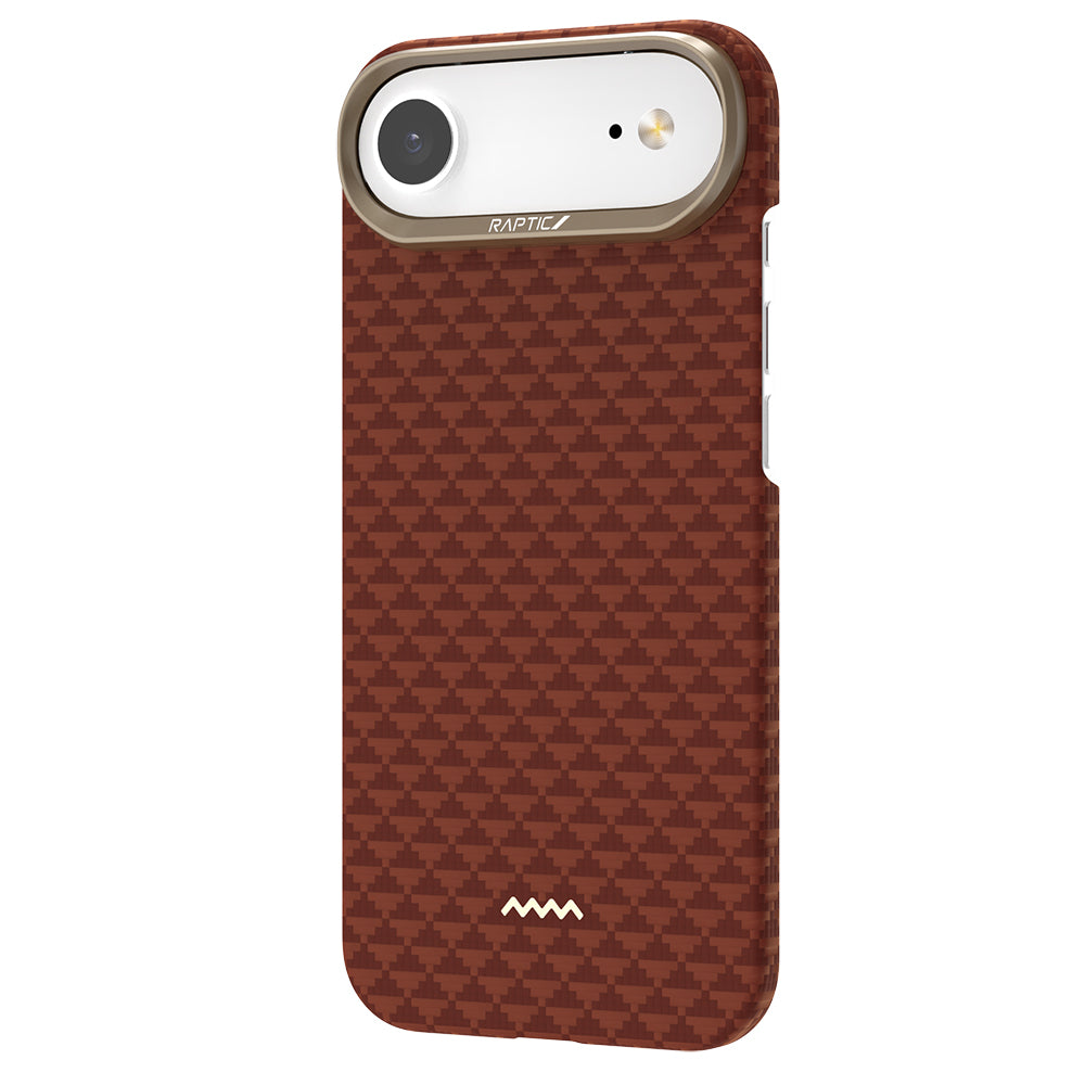 Apple iPhone 17 Air Kılıf M-safe Şarj Özellikli Raptic Aramid Skin Origin Serisi Kapak Kırmızı