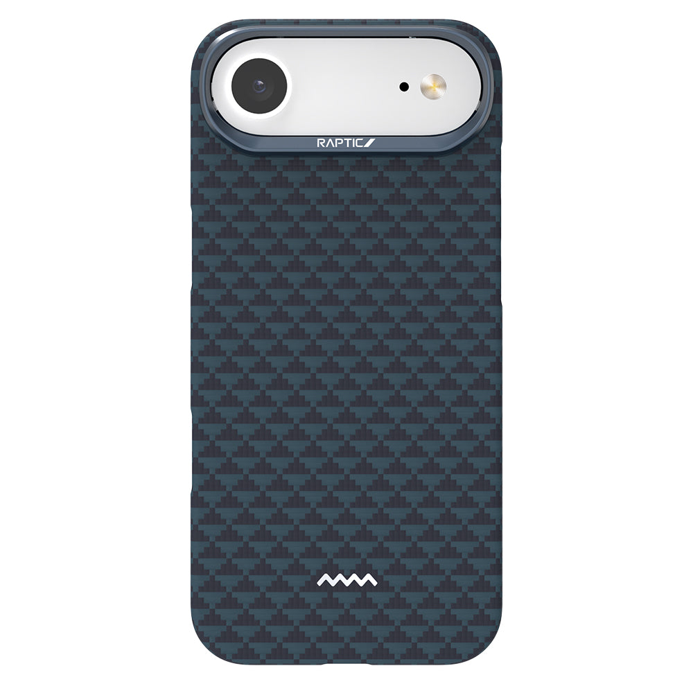 Apple iPhone 17 Air Kılıf M-safe Şarj Özellikli Raptic Aramid Skin Origin Serisi Kapak Lacivert