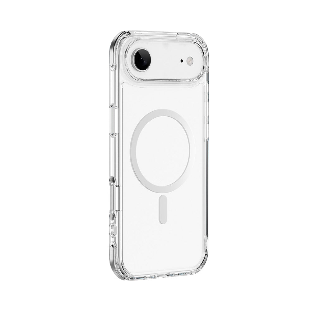 Apple iPhone 17 Air Kılıf M-safe Şarj Özellikli Wiwu MCC-702 Titanyum Pro Serisi Sert PC Kapak Şeffaf