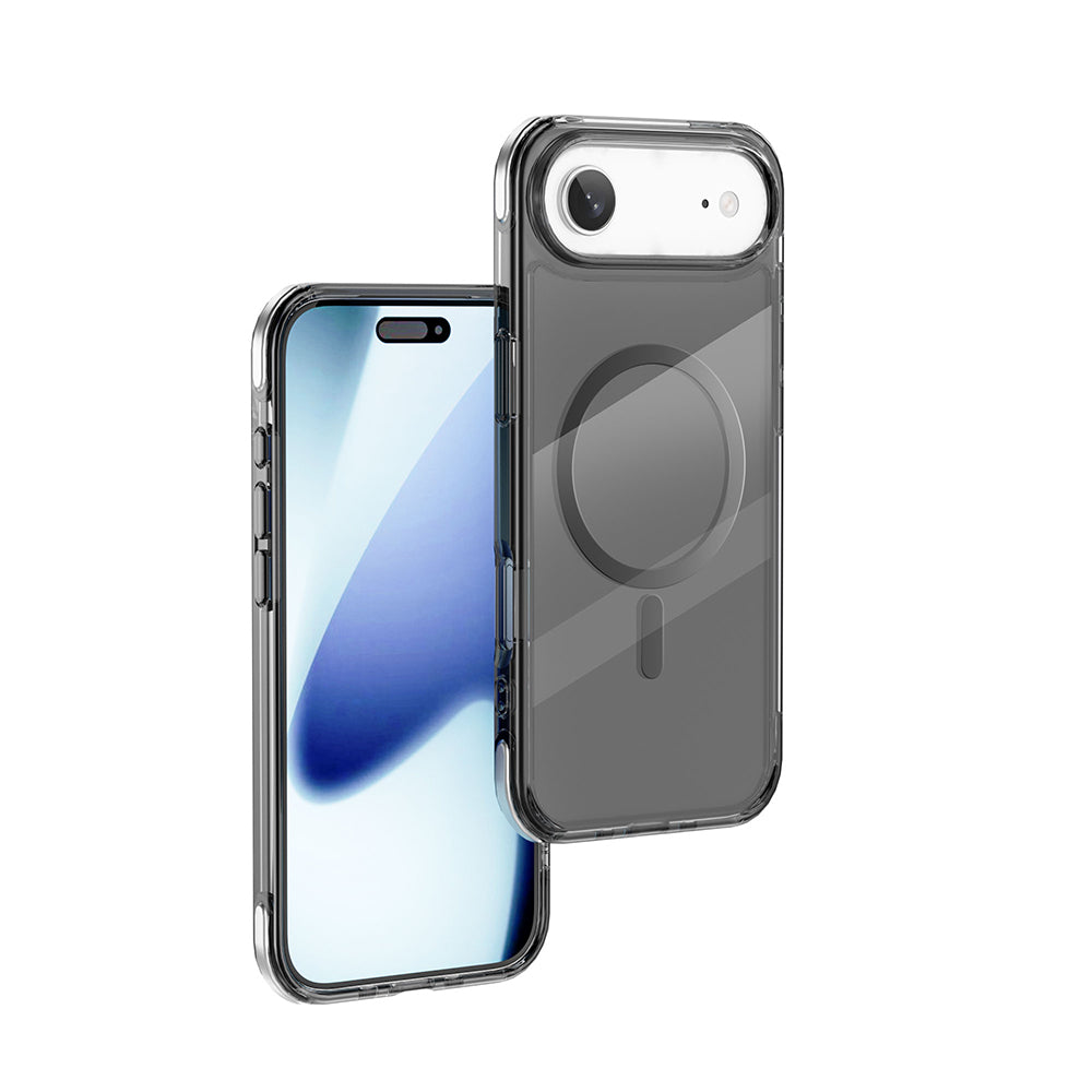 Apple iPhone 17 Air Kılıf M-safe Şarj Özellikli Wiwu MCC-702 Titanyum Pro Serisi Sert PC Kapak Siyah