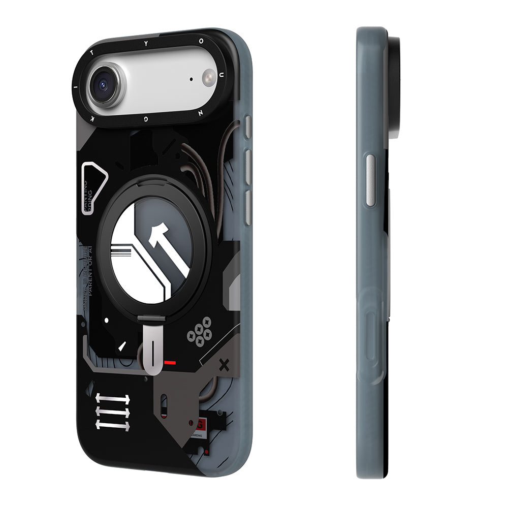 Apple iPhone 17 Air Kılıf M-safe Şarj Özellikli Youngkit Starship Serisi Kapak Siyah