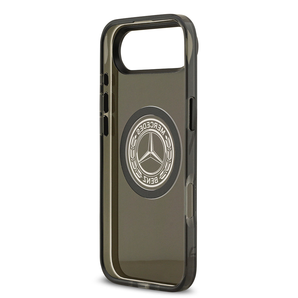 Apple iPhone 17 Air Kılıf Mercedes Benz Orjinal Lisanslı M-safe Şarj Özellikli Buzlu PC Nostaljik Yıldız Dizayn Kapak Siyah