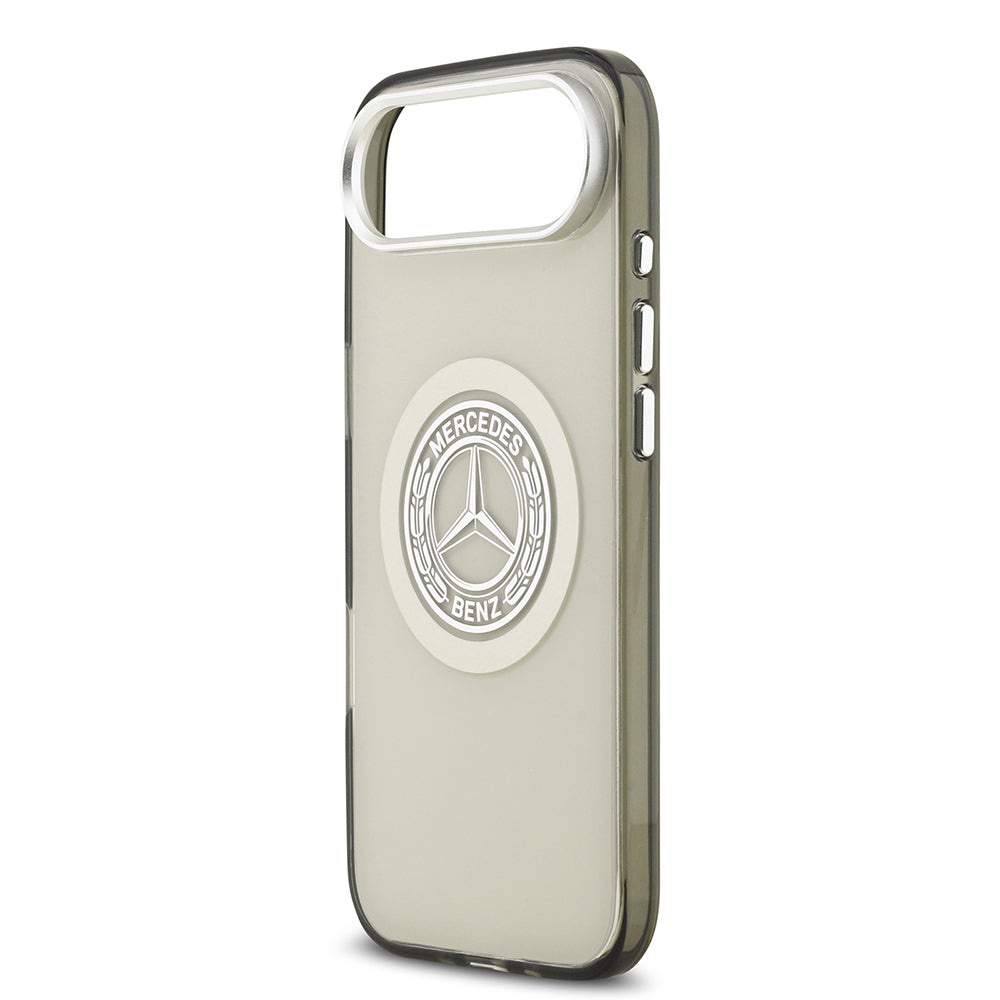 Apple iPhone 17 Air Kılıf Mercedes Benz Orjinal Lisanslı M-safe Şarj Özellikli Çift Katmanlı PC Nostaljik Yıldız Dizayn Kapak Gri