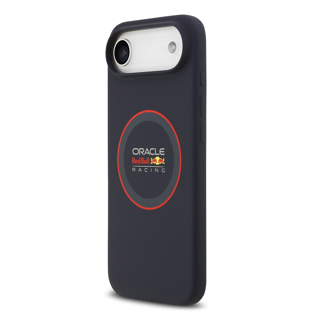 Apple iPhone 17 Air Kılıf Redbull Orjinal Lisanslı M-safe Şarj Özellikli Kırmızı Halka ve Logo Silikon Kapak Lacivert
