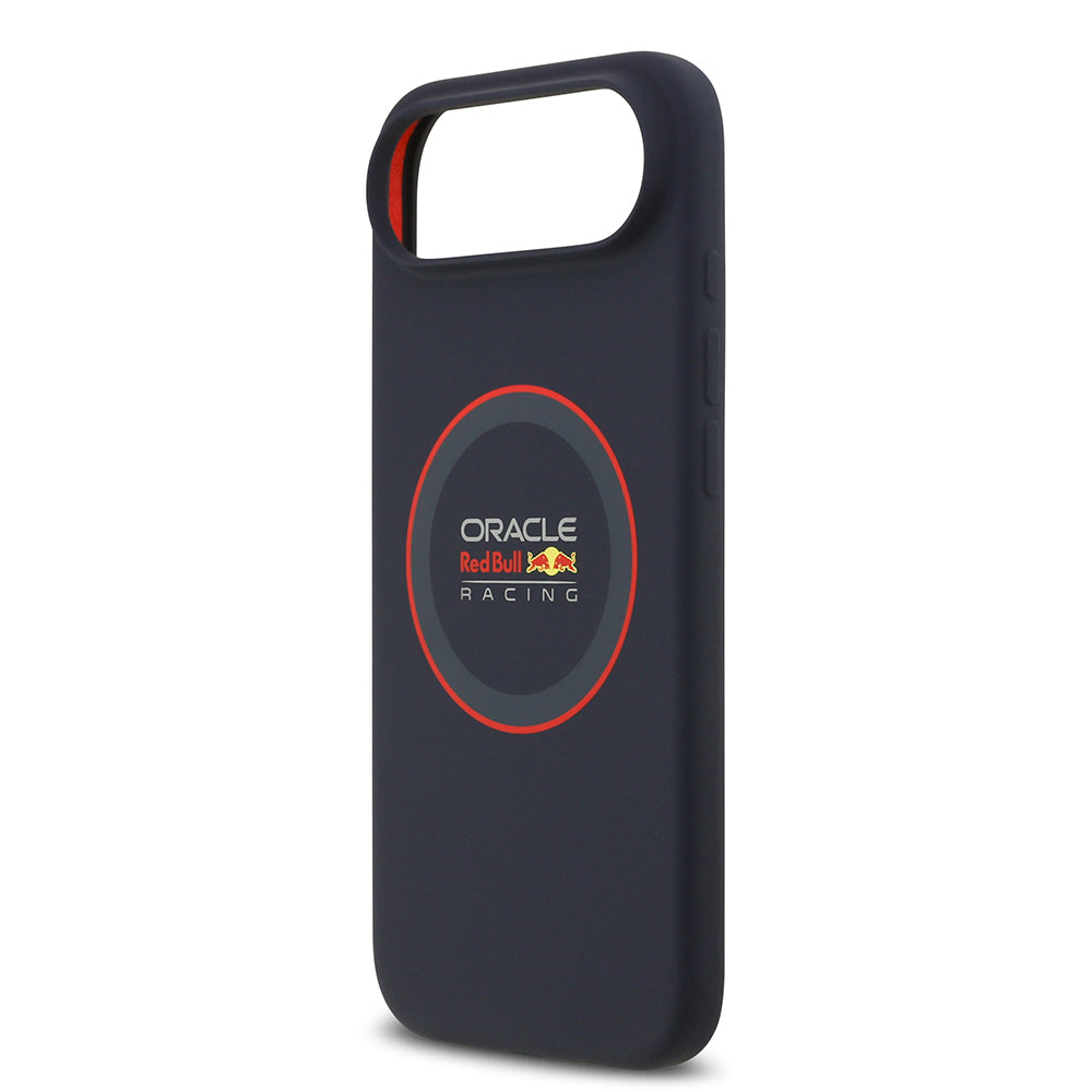 Apple iPhone 17 Air Kılıf Redbull Orjinal Lisanslı M-safe Şarj Özellikli Kırmızı Halka ve Logo Silikon Kapak Lacivert