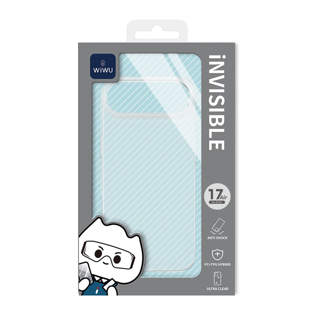 Apple iPhone 17 Air Kılıf Wiwu YXK-206 Invisible Sert PC Kapak Şeffaf