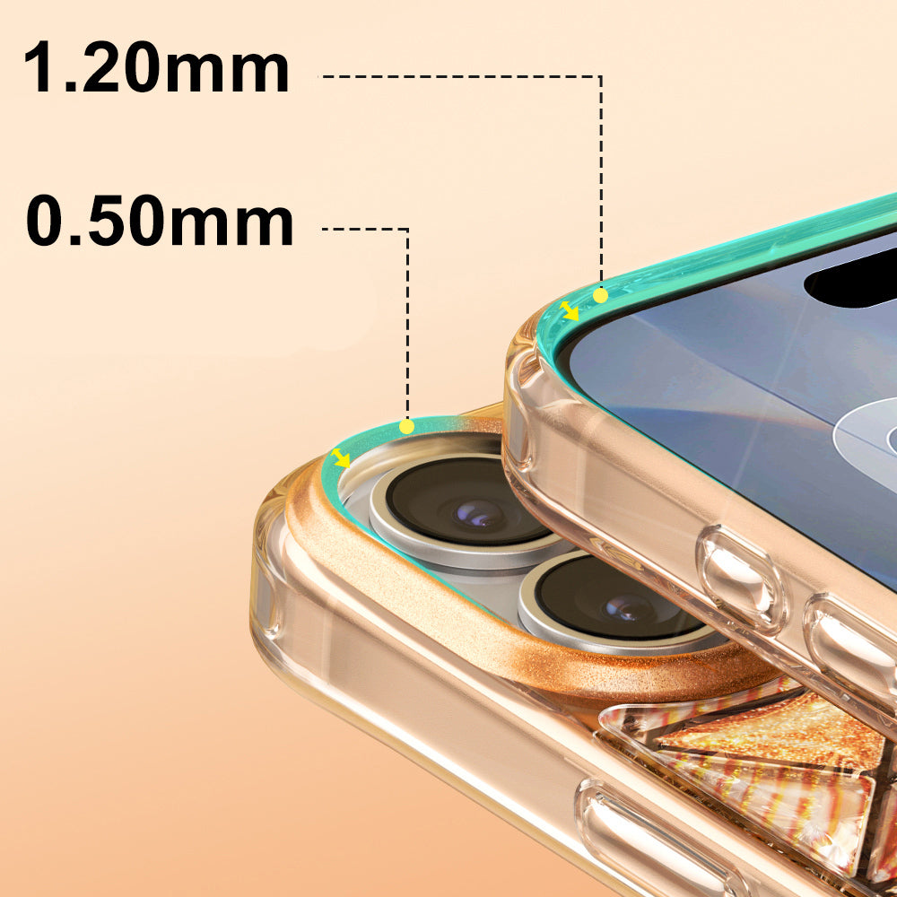 Apple iPhone 17 Kılıf 3D Buz Blok Desenli Zore Paris Kairo TPU Kapak Turuncu