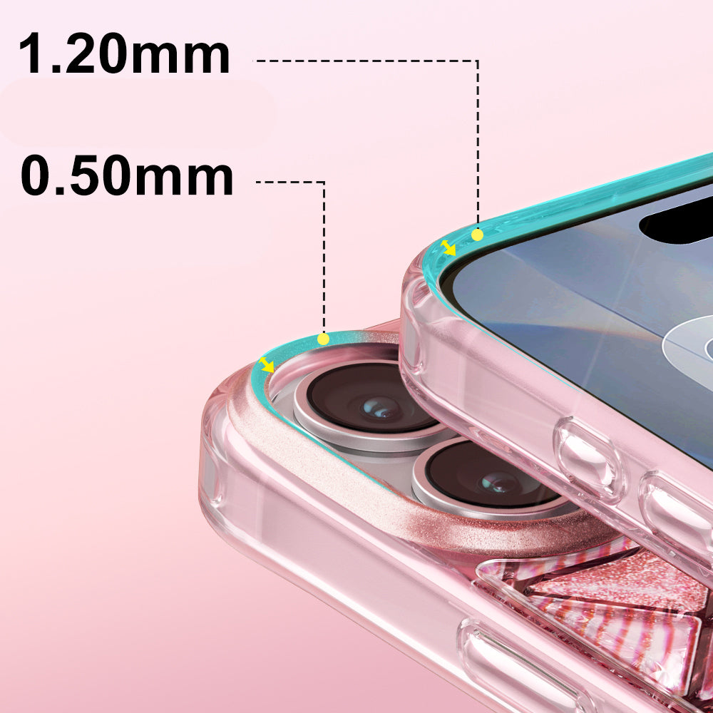 Apple iPhone 17 Kılıf 3D Buz Blok Desenli Zore Paris Kairo TPU Kapak Pembe