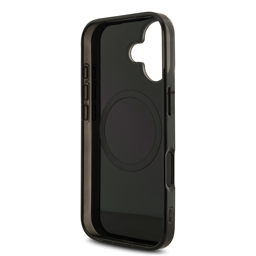 Apple iPhone 17 Kılıf AMG Orjinal Lisanslı Çift Katmanlı Büyük Logolu Petek Desenli Kapak Siyah