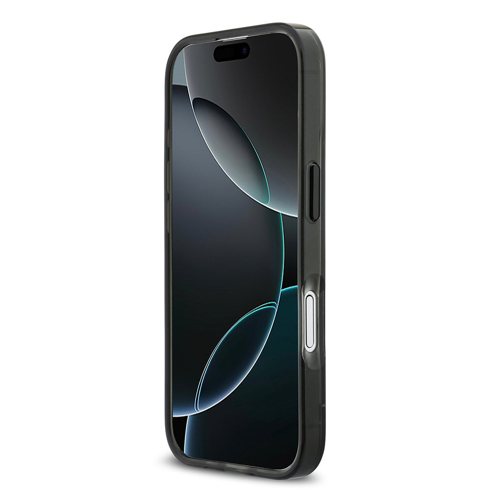 Apple iPhone 17 Kılıf BMW Orjinal Lisanslı M-safe Şarj Özellikli Metal Buton Tasarımlı Tranparan M Dizayn Kapak Siyah