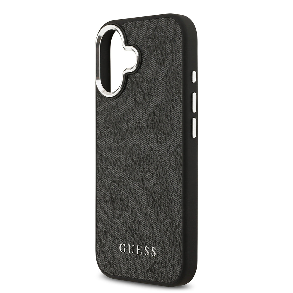 Apple iPhone 17 Kılıf Guess Orjinal Lisanslı M-safe Şarj Özellikli 4G Klasik Yazı Logolu Kapak Siyah