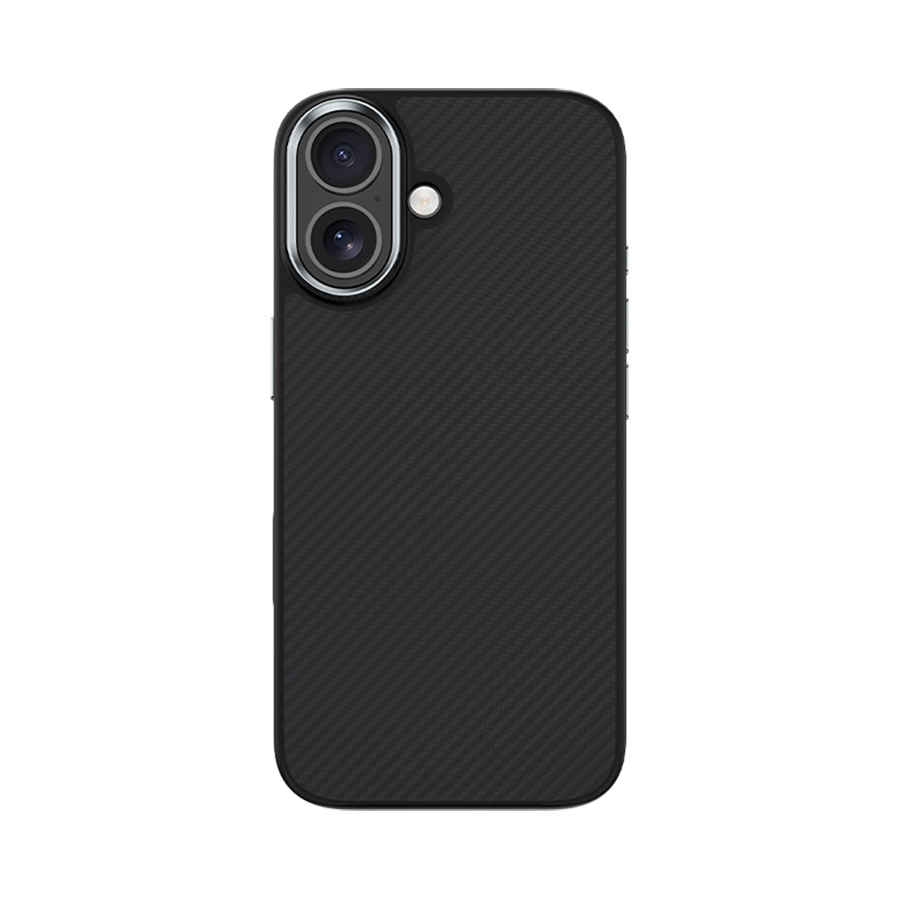 Apple iPhone 17 Kılıf Karbon Fiber M-safe Şarj Özellikli Benks Hybrid ArmorPro 600D Kevlar Kapak Siyah