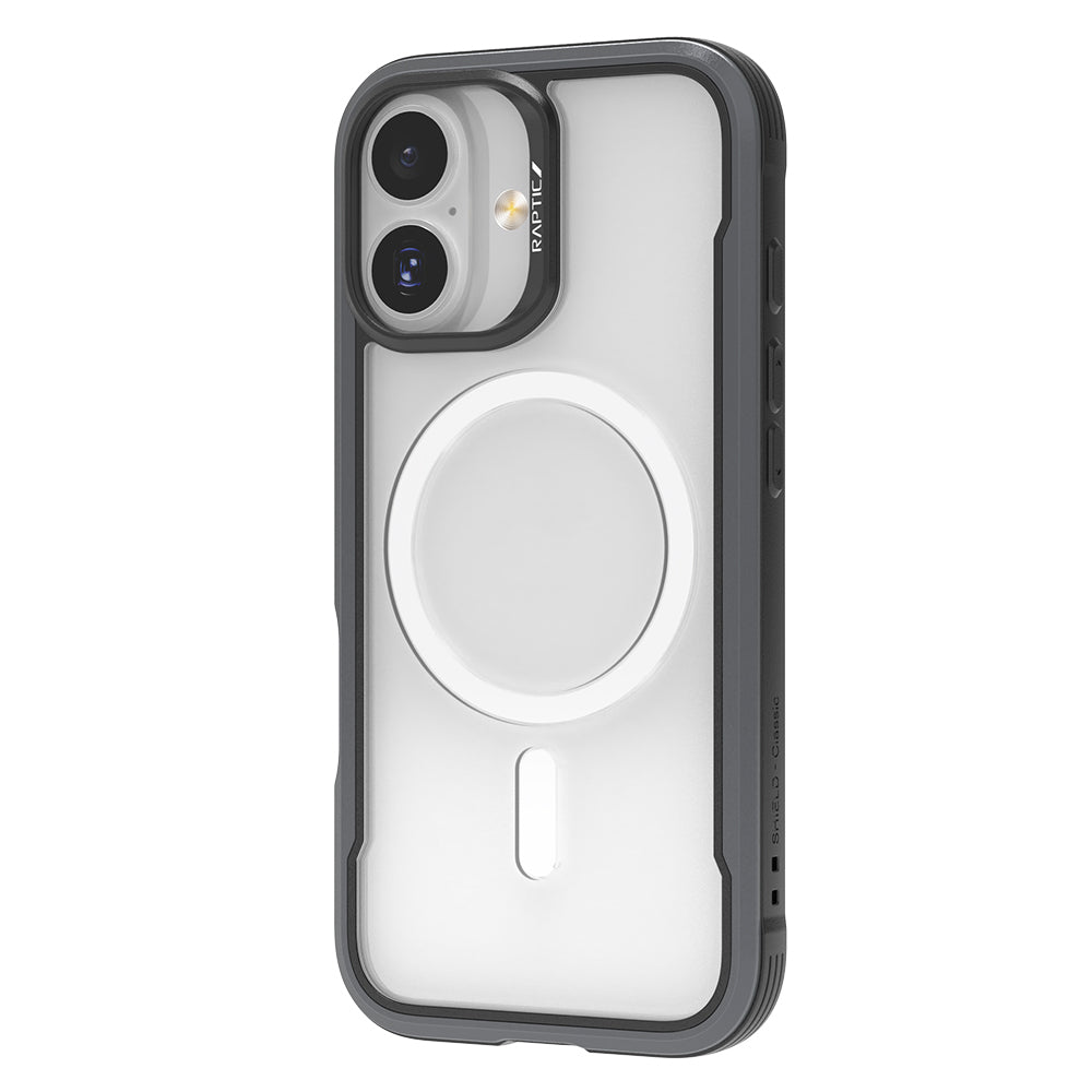 Apple iPhone 17 Kılıf M-safe Şarj Özellikli Airbagli Raptic Shield Serisi Şeffaf Arka Yüzey Kapak Siyah