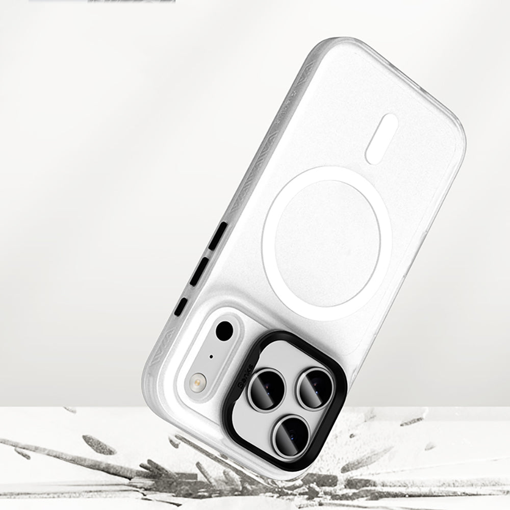 Apple iPhone 17 Kılıf M-safe Şarj Özellikli Benks Lucid Armor Kapak Açık Mavi