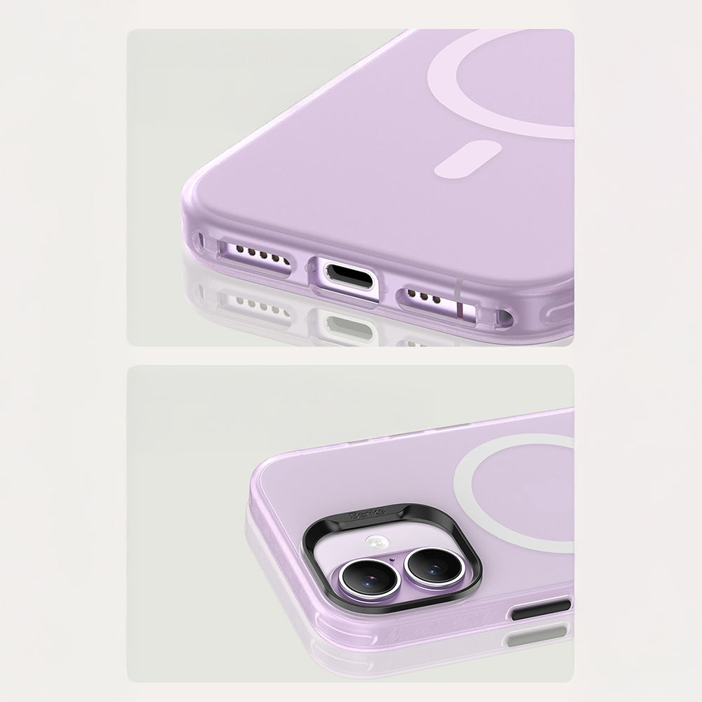 Apple iPhone 17 Kılıf M-safe Şarj Özellikli Benks Lucid Armor Kapak Açık Mavi