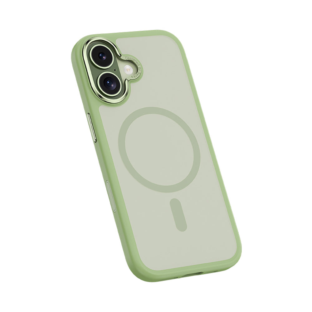 Apple iPhone 17 Kılıf M-safe Şarj Özellikli Benks Mist Protective Kapak Açık Yeşil