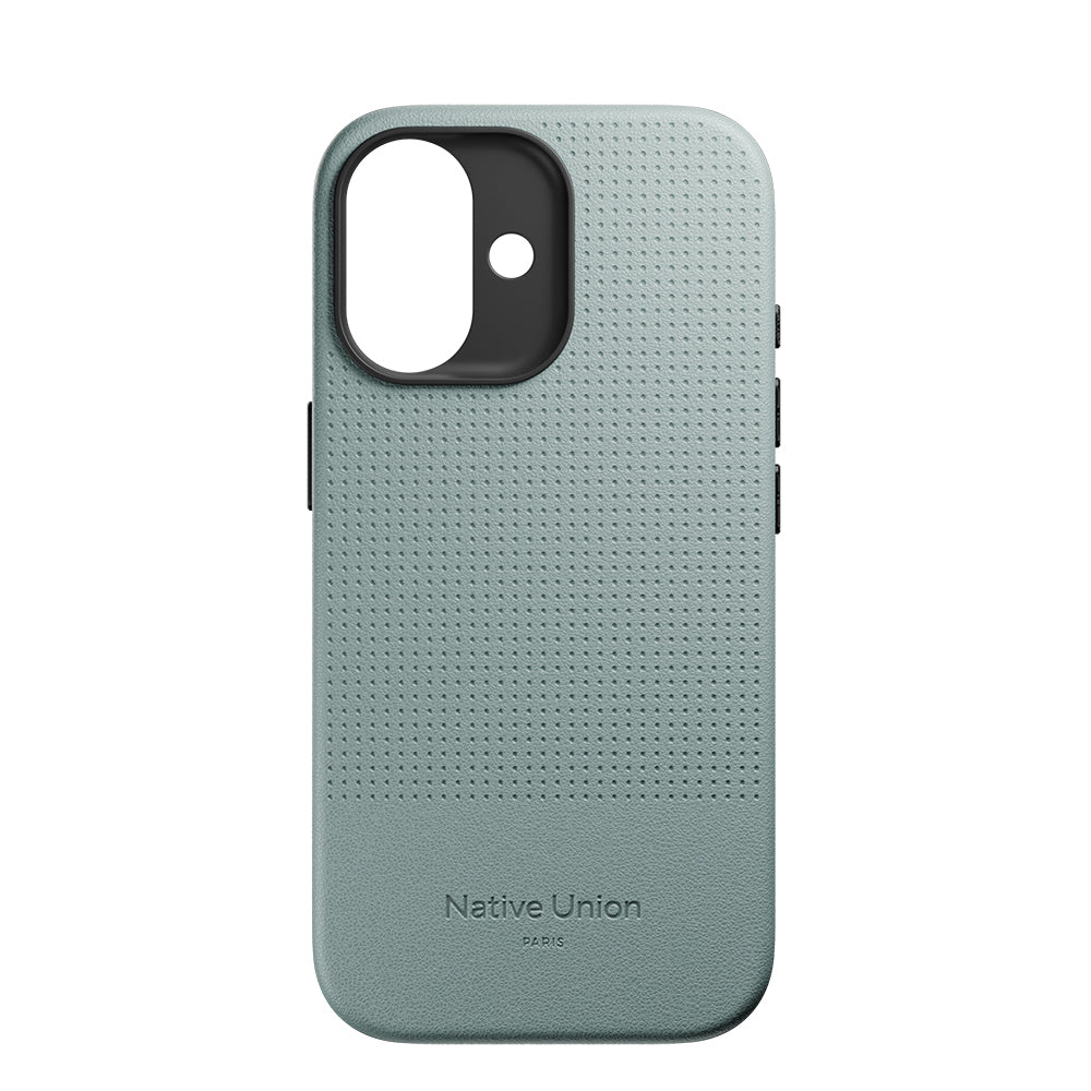 Apple iPhone 17 Kılıf M-safe Şarj Özellikli Deri Dokulu Native Union 2025 Active Serisi Kapak Yeşil
