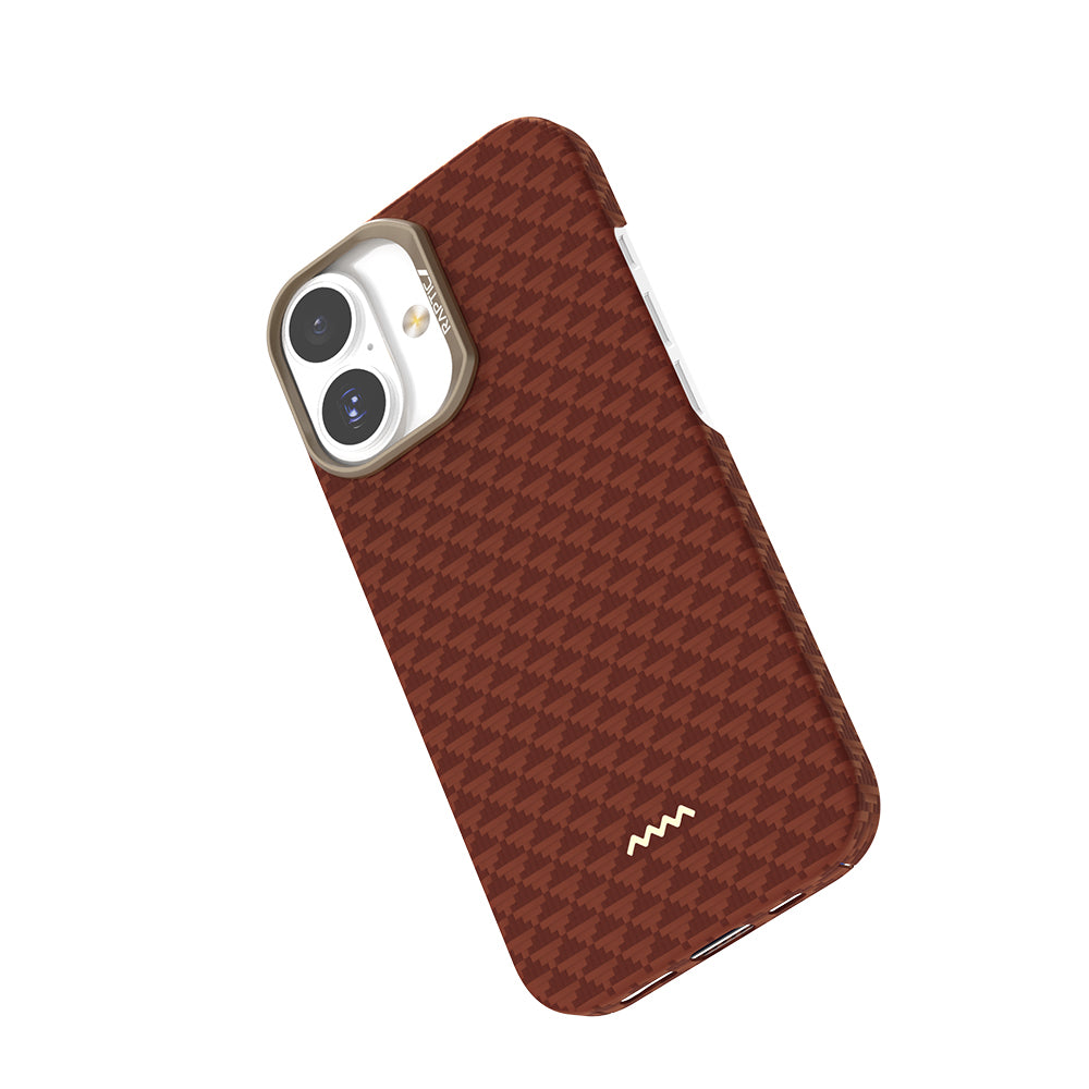 Apple iPhone 17 Kılıf M-safe Şarj Özellikli Raptic Aramid Skin Origin Serisi Kapak Kırmızı