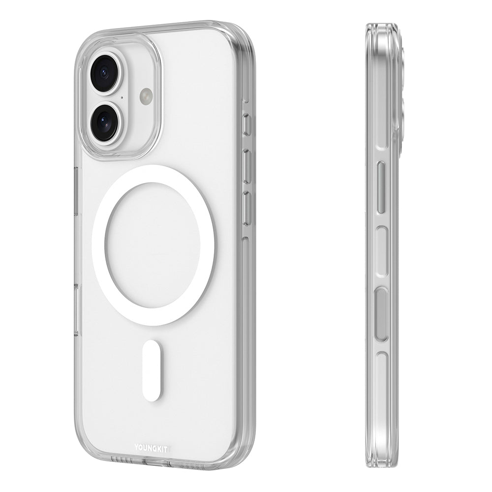 Apple iPhone 17 Kılıf M-safe Şarj Özellikli Şeffaf Youngkit Crystal Shield Serisi Kapak Şeffaf