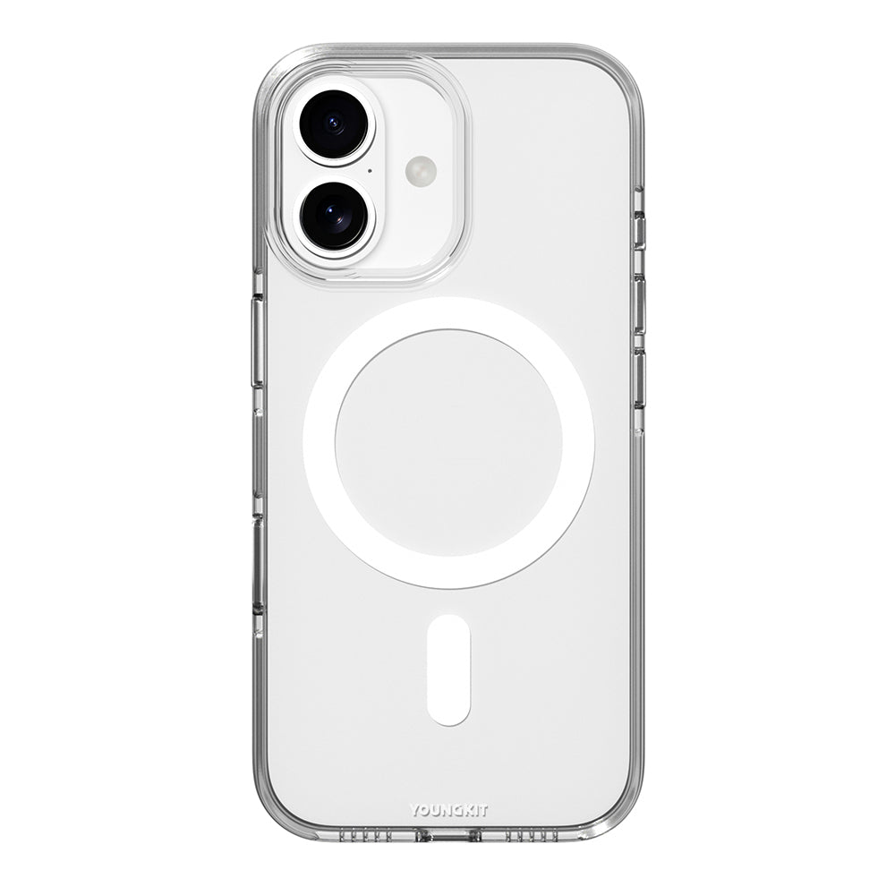 Apple iPhone 17 Kılıf M-safe Şarj Özellikli Şeffaf Youngkit Crystal Shield Serisi Kapak Şeffaf
