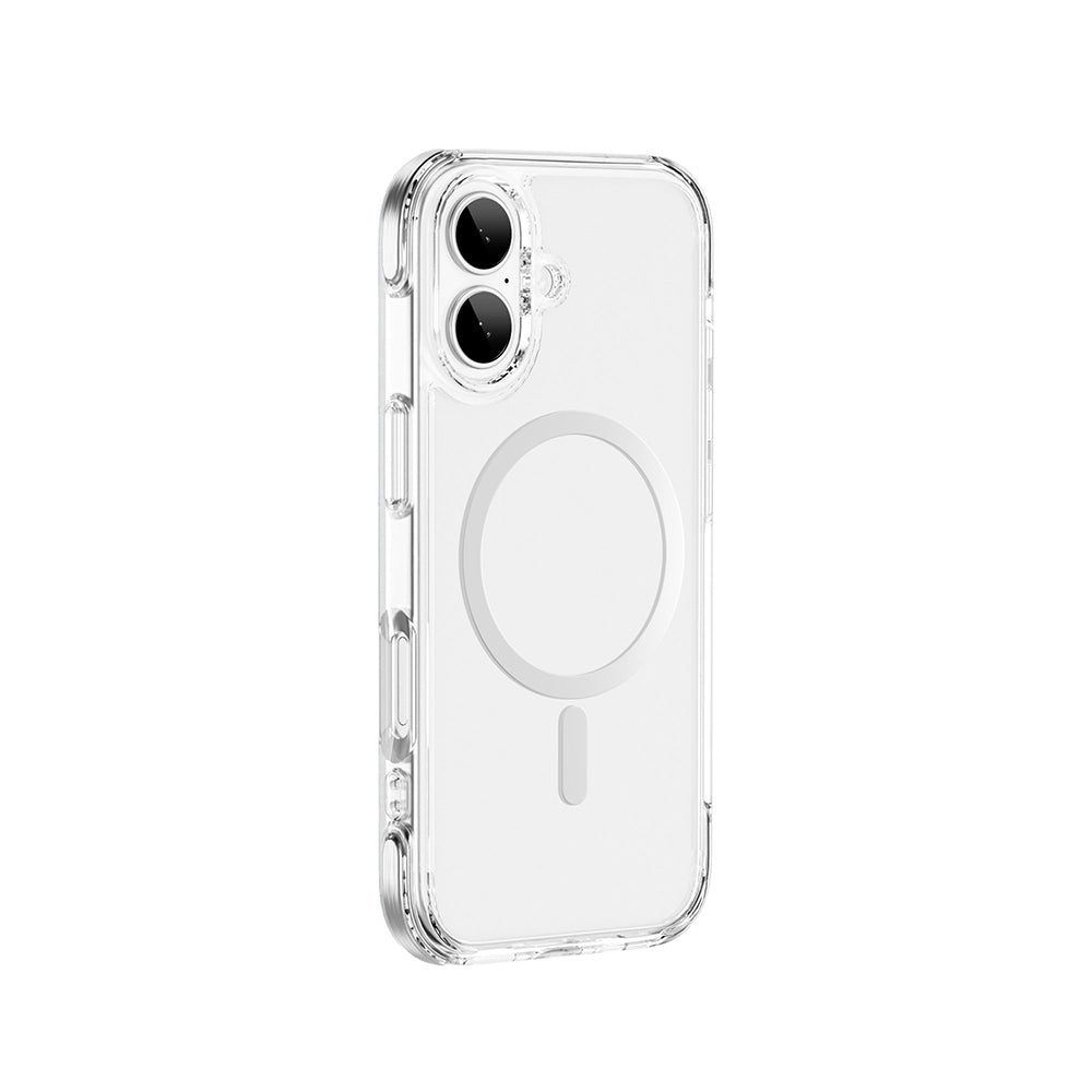 Apple iPhone 17 Kılıf M-safe Şarj Özellikli Wiwu MCC-702 Titanyum Pro Serisi Sert PC Kapak Şeffaf