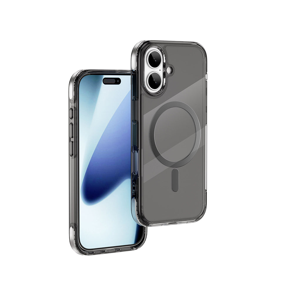 Apple iPhone 17 Kılıf M-safe Şarj Özellikli Wiwu MCC-702 Titanyum Pro Serisi Sert PC Kapak Siyah