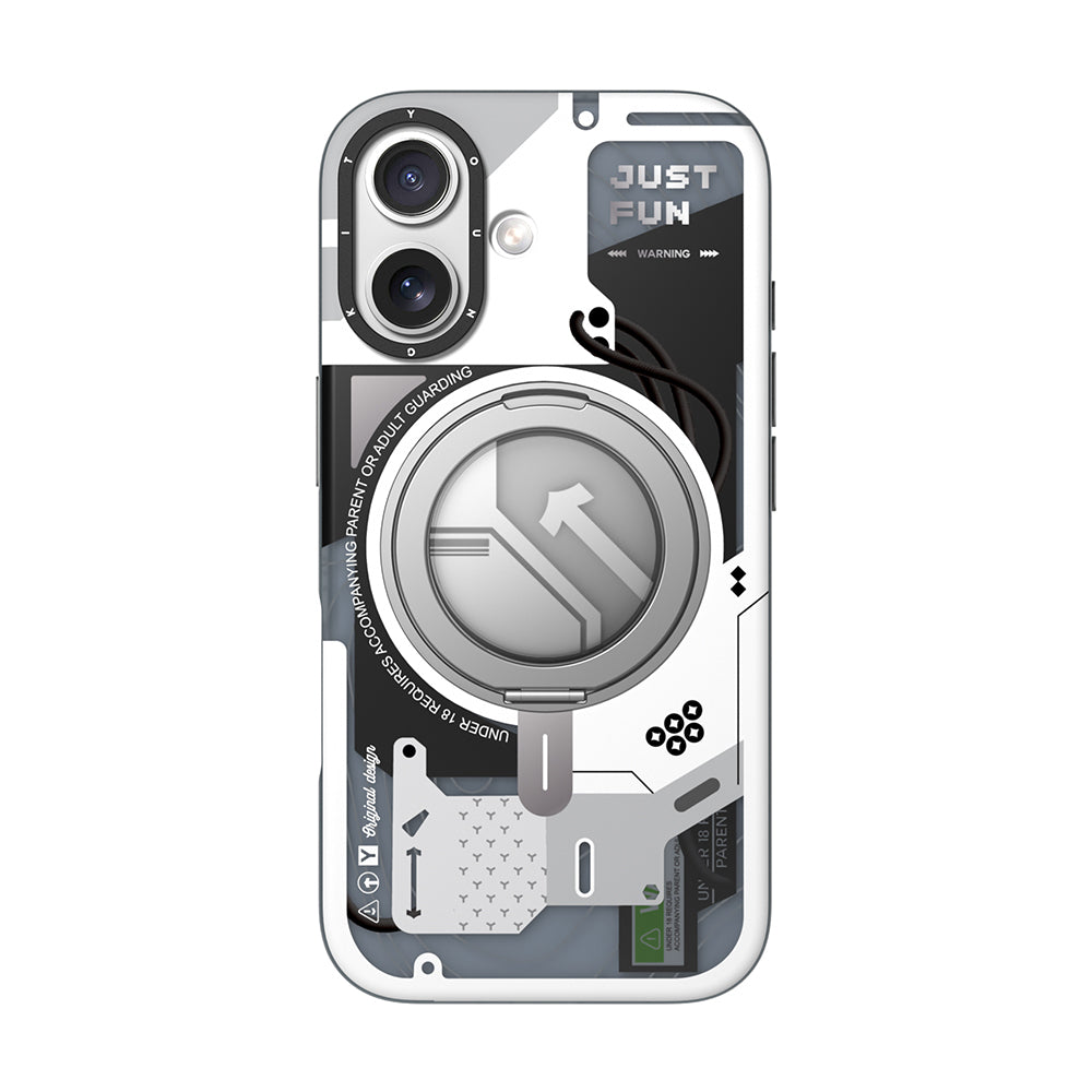 Apple iPhone 17 Kılıf M-safe Şarj Özellikli Youngkit Starship Serisi Kapak Beyaz