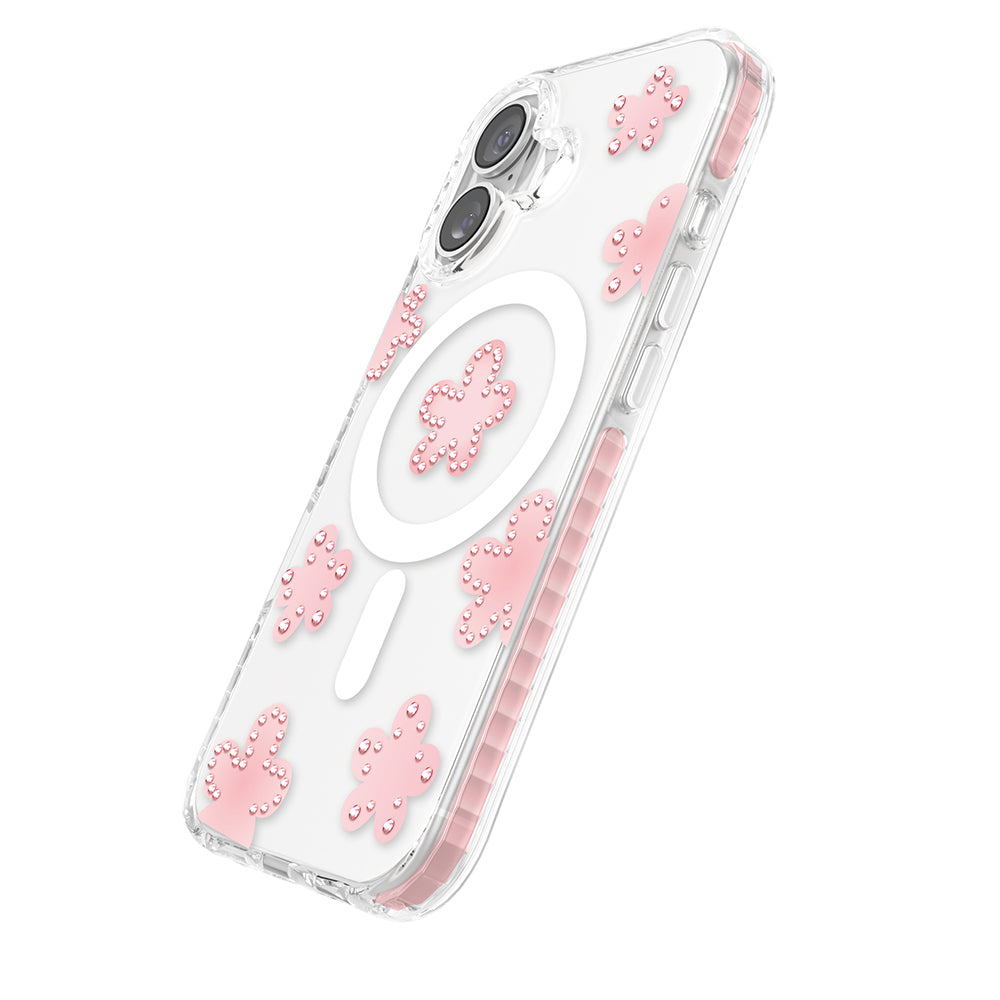 Apple iPhone 17 Kılıf M-Safe Şarj Özellikli Zore Paris Elvo Sert PC Kapak Pembe