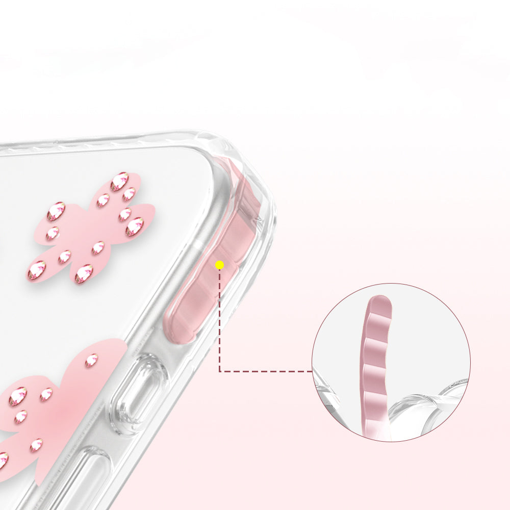 Apple iPhone 17 Kılıf M-Safe Şarj Özellikli Zore Paris Elvo Sert PC Kapak Pembe