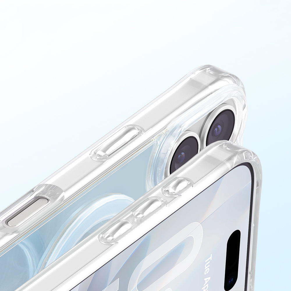 Apple iPhone 17 Kılıf M-Safe Şarj Özellikli Zore Paris Mova Sert PC Kapak Mavi