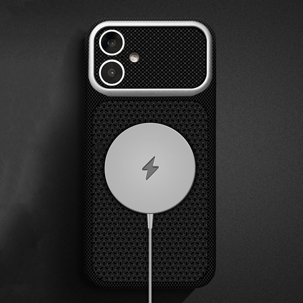 Apple iPhone 17 Kılıf M-Safe Şarj Özellikli Zore Paris Nexel Sert PC Kapak Derin Mor