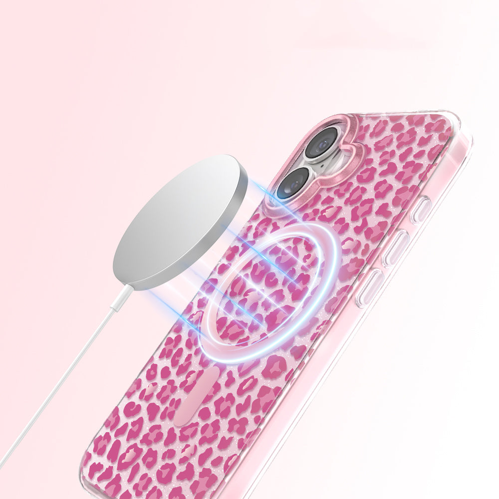 Apple iPhone 17 Kılıf M-Safe Şarj Özellikli Zore Paris Veyro TPU Kapak Pembe
