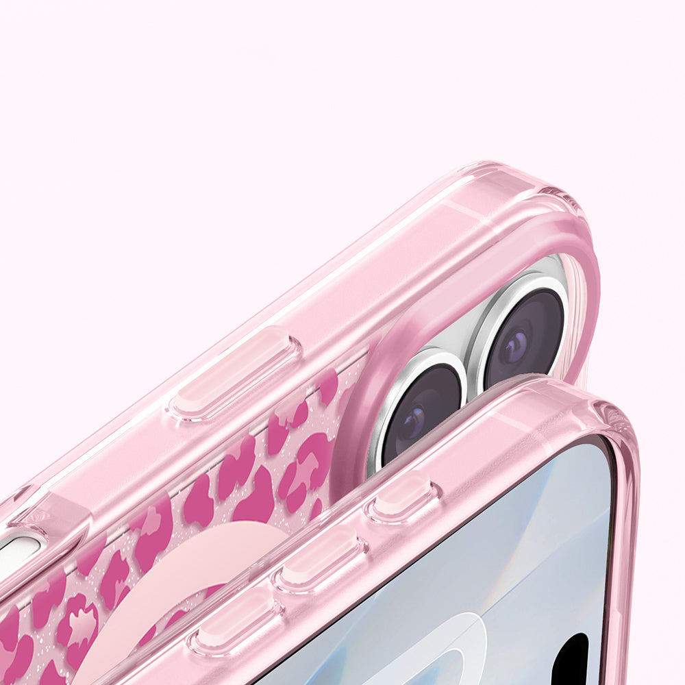 Apple iPhone 17 Kılıf M-Safe Şarj Özellikli Zore Paris Veyro TPU Kapak Pembe