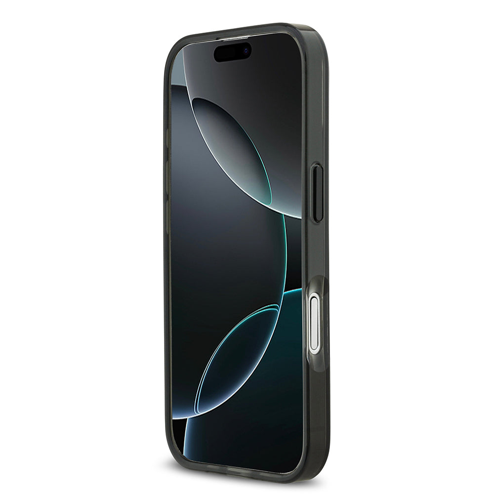 Apple iPhone 17 Kılıf Mercedes Benz Orjinal Lisanslı M-safe Şarj Özellikli Buzlu PC Nostaljik Yıldız Dizayn Kapak Siyah