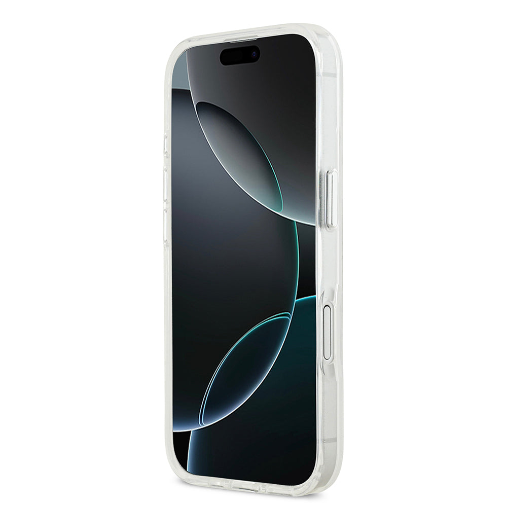 Apple iPhone 17 Kılıf Mercedes Benz Orjinal Lisanslı M-safe Şarj Özellikli Buzlu PC Nostaljik Yıldız Dizayn Kapak Beyaz