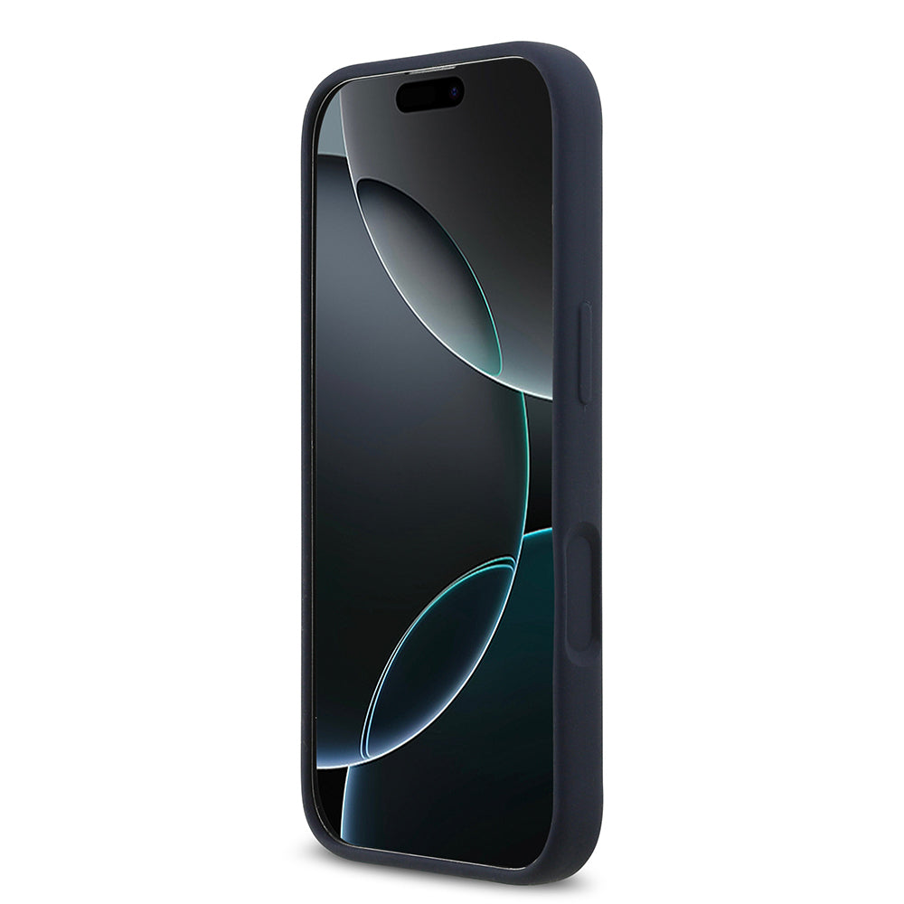 Apple iPhone 17 Kılıf Redbull Orjinal Lisanslı M-safe Şarj Özellikli Kırmızı Halka ve Logo Silikon Kapak Lacivert