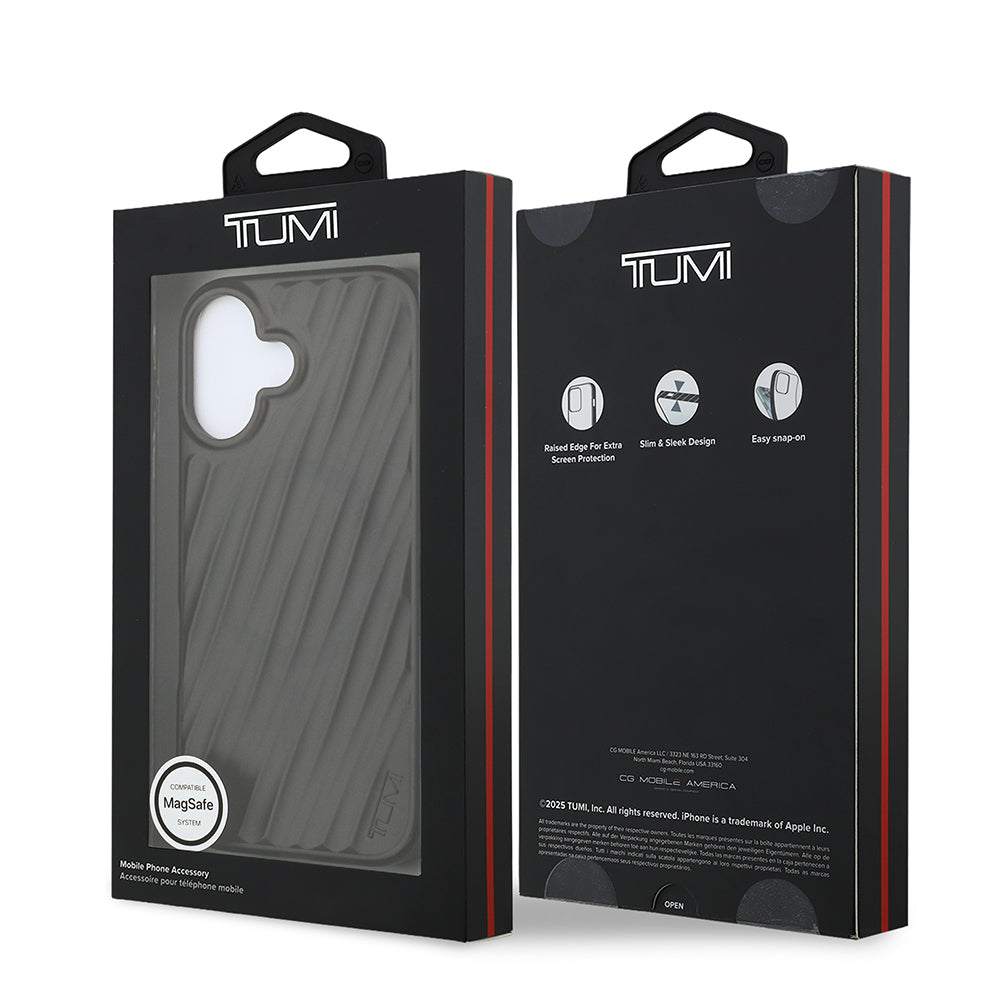 Apple iPhone 17 Kılıf TUMI Orjinal Lisanslı M-safe Şarj Özellikli Transparan Kapak Siyah