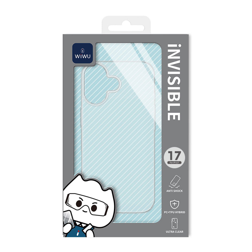 Apple iPhone 17 Kılıf Wiwu YXK-206 Invisible Sert PC Kapak Şeffaf